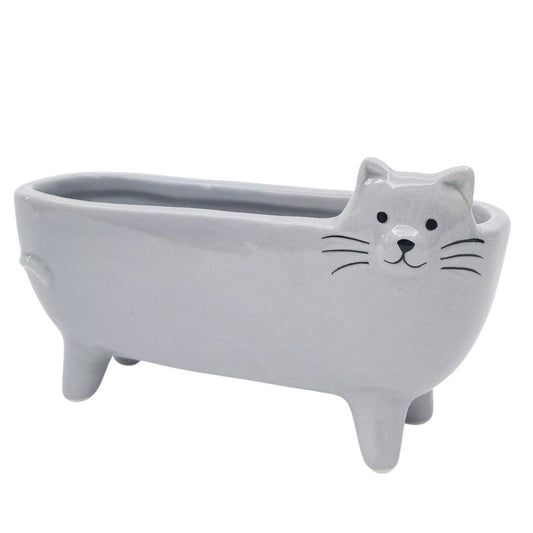 Long Cat Planter - Grey